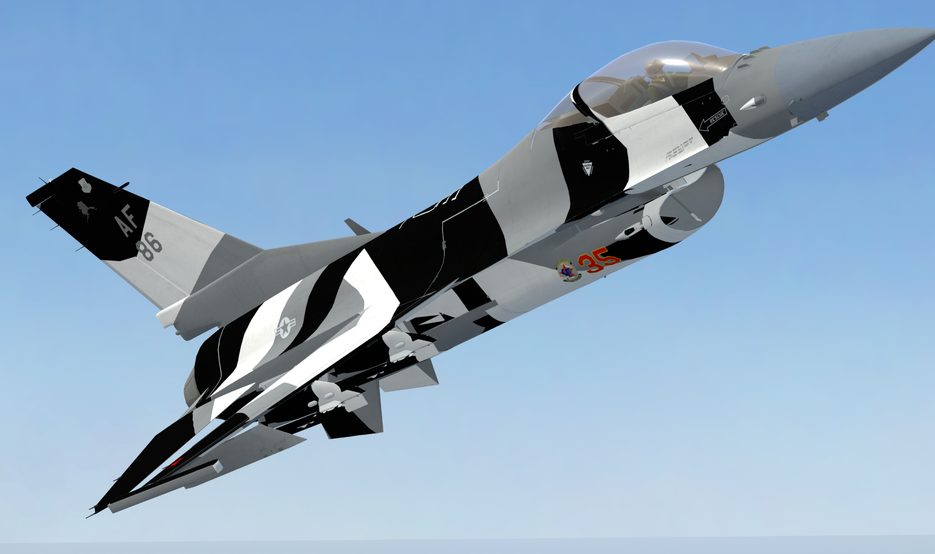F16C Black Splinter Aggressor Skin Preview Image